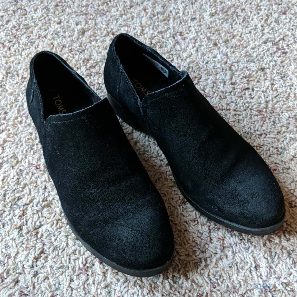 Black TOMS Ankle Booties - Picture 2 of 7